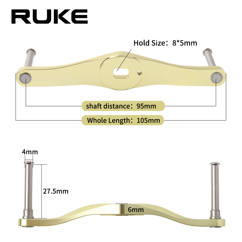 RUKE 1pc 낚시 릴 핸들 합금 알루미늄 재료 S  - Spincast Reel 리뷰 및 가격